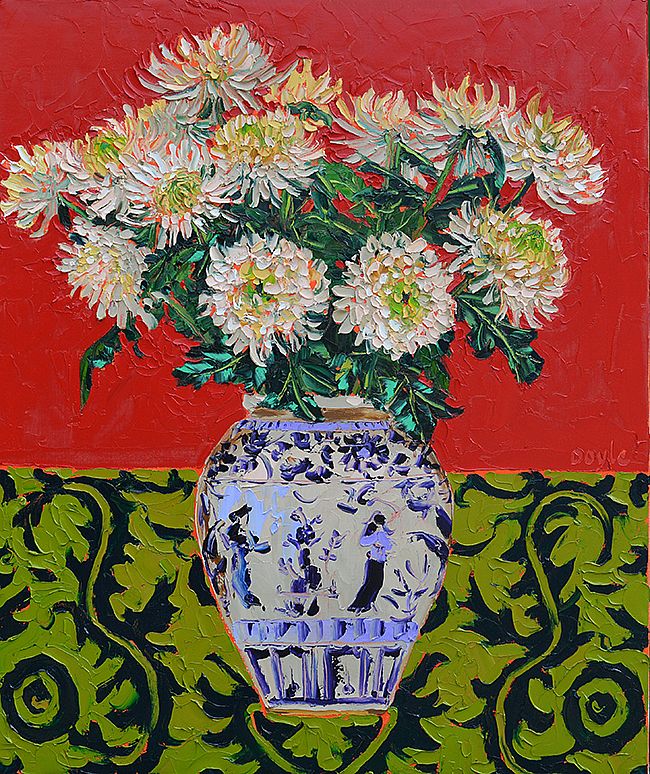 Lucy Doyle - Chrysanthemums red